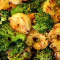 Broccoli & Shrimp · With 3 sides of your choice.