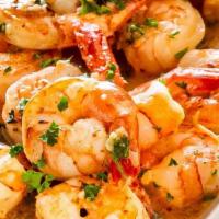 Garlic Shrimp · With 3 sides of your choice.