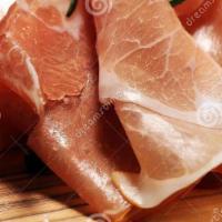 Prosciutto Crudo Di Parma 14 Months-Sliced · High quality Prosciutto Crudo di Parma from Italy. 150gr/5.29oz. Sliced by order, *thin*, we...