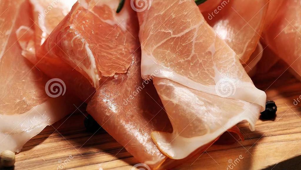 Prosciutto Crudo Di Parma 14 Months-Sliced · High quality Prosciutto Crudo di Parma from Italy. 150gr/5.29oz. Sliced by order, *thin*, we are italians ;) keep refrigerated for few days