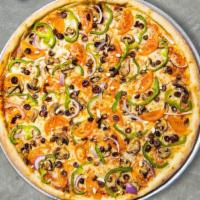 Gluten-Free Besties Veggies Galore Pizza · (Gluten Free) All the taste. Have your cake and eat it too with a cauliflower-crust pizza to...