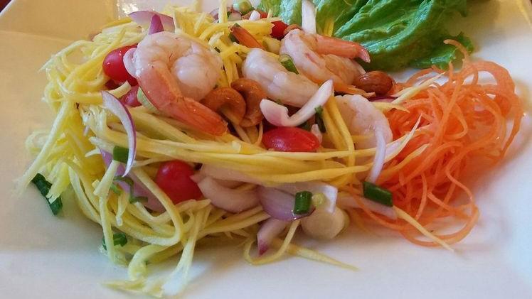 Shrimp Mango Salad · Cashew nut, red onion, scallion, in spicy lime dressing.