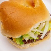 Cheeseburger (1/4 Lb.) · Toppings: Lettuce, Mayo, Onion, Tomato, Pickle, Banana Peppers, Ketchup, Mustard.
Cheese: Am...