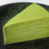 Green Tea Mille Crepe  · Slice