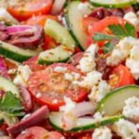 Greek Salad · Garden salad, feta and black olives.