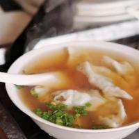 Gyoza Soup · Pork gyoza. Dumpling soup.