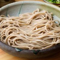 Zaru Soba · Cold buckwheat noodle with crab meat, cucumber, and special sauce.
