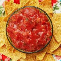 Chips And Salsa · Fresh salsa served with corn tortilla chips.