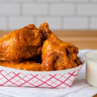 6 Chicken Wings · Jumbo party wings made to order.