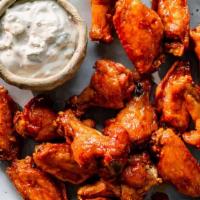 18 Chicken Wings · Jumbo party wings made to order.
