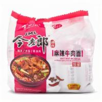 Jml Instant Noodle Artificial Spicy Hot Beef Flavor 5 Piece · 今麦郎 麻辣牛肉面 5连包