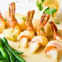 Shrimp Scampi/Gamberi Scampi · Jumbo shrimp with white wine, lemon and garlic sauce.