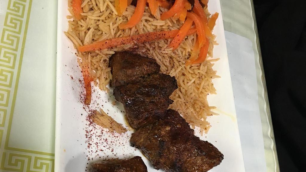 Beef Kabab · Tender chunks of boneless beef  marinated with traditional Afghani spices.