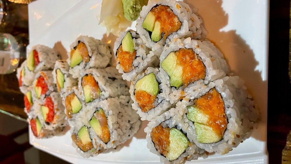 Spicy Trio Roll · spicy tuna, spicy salmon, spicy yellowtail & avocado.