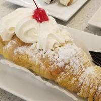 Lobstertail · Light and flaky pastry filled with French cream.