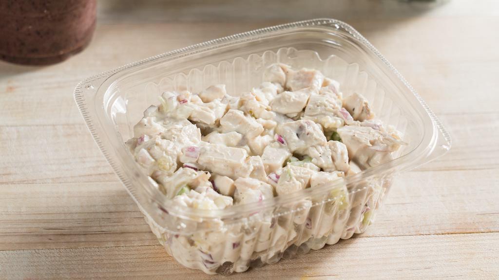 Chicken Salad · Chicken, celery, red onions, pickles and mayonnaise.