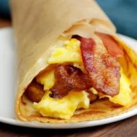 Breakfast Burrito · 3 scrambled eggs, American cheese & choice of meat