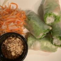 Shrimp Rolls · shrimp, vermicelli, mint, peanut sauce