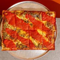 Sicilian Pie · Naturally leavened sicilian sourdough with cheese crust - soft as your favorite pillow on to...