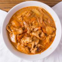 Massaman Curry · Potatoes, peanut, carrots, onions and coconut milk.