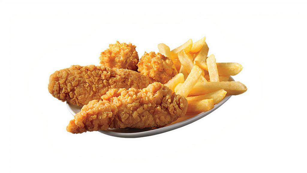 Chicken Fingers With Fries · Crispy chicken fingers with our signature fries.