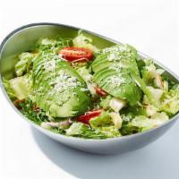 Avocado Salad · Avocado with crisp hearts of romaine and babay arugula mixed with red onions, carrots, red &...