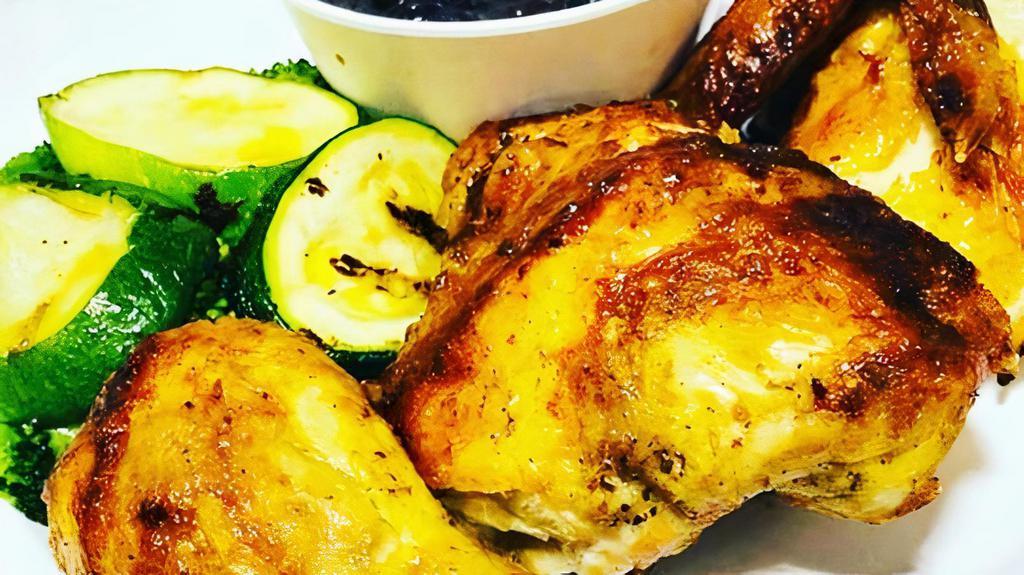 1/2 Rotisserie Chicken Combo · White & Dark Rotisserie Chicken Cut up + 2 Sides of your Choice