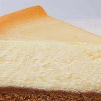 Cheesecake · custard-y, vanilla-y cheesecake with a Graham cracker crust