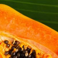Papaya · Freshly chopped papaya chunks to be blended in a large 16oz Smoothie.