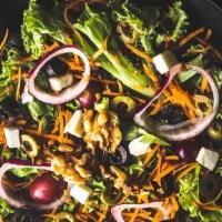 South West Vegan Salad · Romaine, shredded cheddar, pickled jalapeño, Guacamole, black beans, red onion, carrot, cucu...