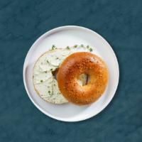 Bagel With Cream Cheese · Fresh toasted bagel with cream cheese.