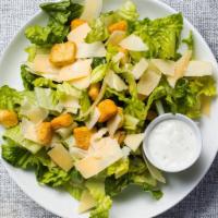 Caesar Salad · Romaine lettuce, house croutons, and parmesan cheese with Caesar dressing.