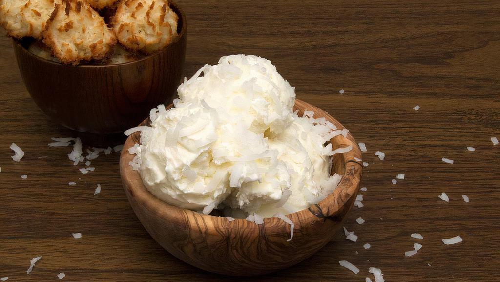 Coconut Ice Cream · Comes with a 9oz cup of coconut ice cream. Additional Toppings Sold separately.