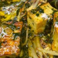 Palek Paneer + Rice · Traditional creamy spinach curry and paneer cheese with your choice of meat or seafood, from...
