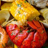Dragonfly Lobster Pot · Coldwater 6oz Brazilian lobster tail with one pound mixed EZ peel headless shrimp, clams, an...
