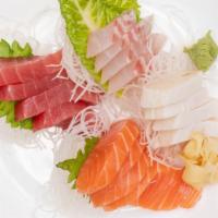 Sashimi Regular · Served with miso soup or salad.
