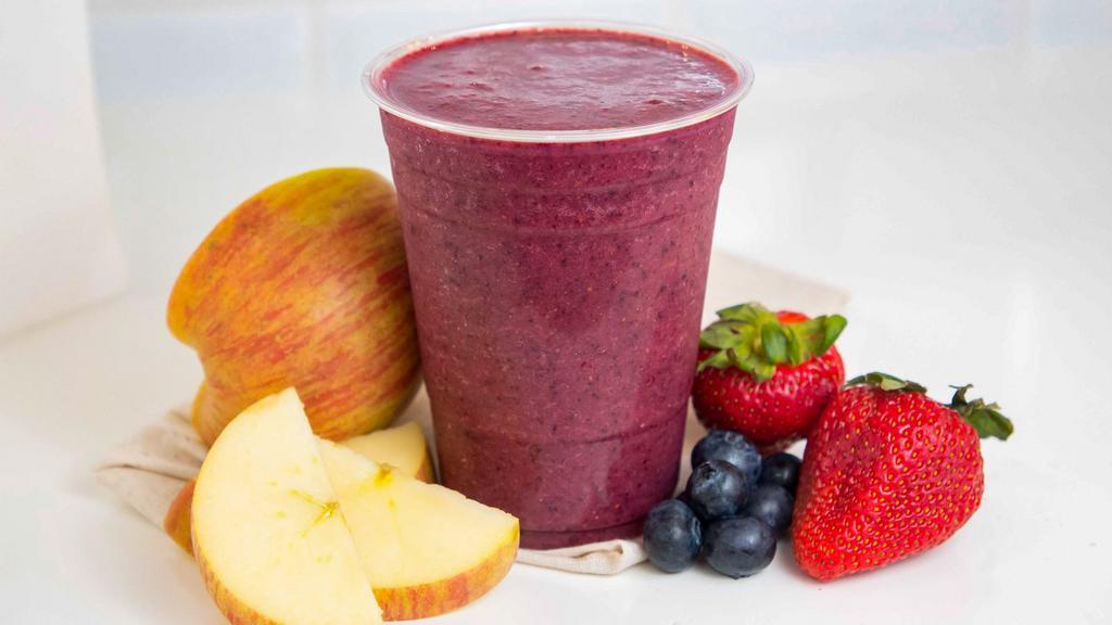 Berry Good · Strawberry*, blueberries*, and apples*.
*Organic