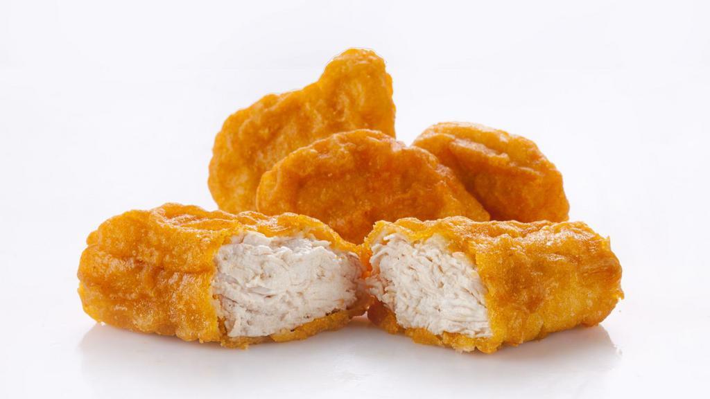 Chicken Nuggets · Deep fried chicken nibble-like nuggets.