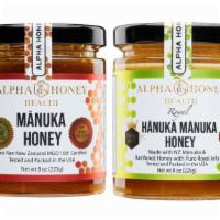 Super Pack: 100% Manuka & Royal Hanuka Manuka · 100% Manuka Honey MGO 100+ -8oz
Royal Hanuka Manuka Honey -8oz