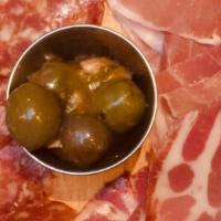 Salumi · Prosciutto di parma, capicollo, sopressata, castelvetrano olives.