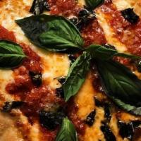 Vegan-Gluten Free Pizza Margherita (10 Inch. Square Pan) · 10 Inch Square Pan Gluten Free Pizza Margherita fresh basil-tomato sauce and Pleese Cheese V...