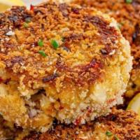 Cooked Crab Cake,Ea (Heat Or Eat As Is) · Made with fresh jumbo lump a lump crab and a bit of pepper dew to make an awesome cake.