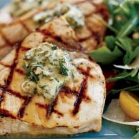 Grilled Swordfish In Scampi,8Oz (Heat Or Eat As Is ) · Large chunks of centercut domestic swordfish grilled with fresh olive oil, cracked pepper.