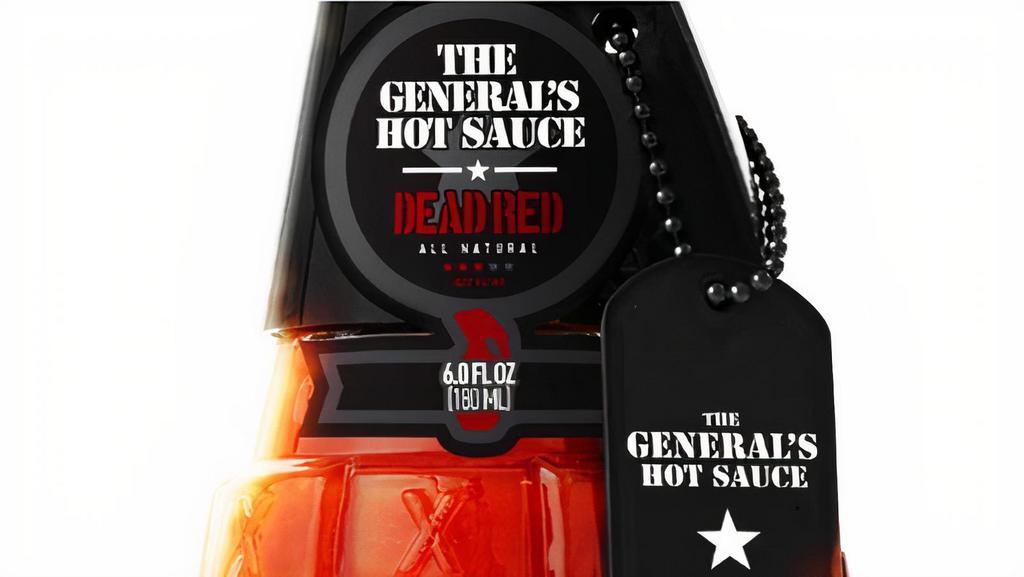 Generals Dead Red Hot Sauce · Our classic signature product. Made from Louisiana-grown, fully ripe red cayenne peppers hand-picked at exactly that right time and then salted down and aged until the mash is perfect for conversion and bottling. An all-natural product that is almost 90% cayenne peppers, this sauce packs a truly authentic, fresh cayenne flavor that will be very different when compared to other sauces that typically have a stronger concentration of vinegar.