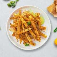 Cajun Fries · (Vegetarian) Idaho potato fries cooked until golden brown and garnished with salt and cajun ...