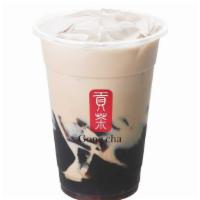 Milk Tea With Herbal Jelly (香草奶茶) · Made with diary-free milk.