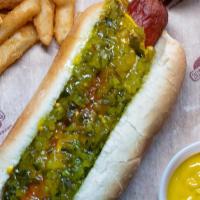 New Jersey Dog · Homemade mustard relish.