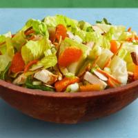 Chinese Chicken Salad · Choice of greens, shredded cabbage, shredded carrots, almonds, and grilled chicken, tossed w...