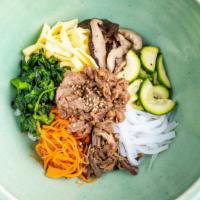 Bibimbap Vegetable · Vegetarian. Traditional Korean rice dish topped with spinach, carrot, shiitake mushroom, bra...