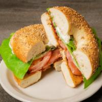 Blt · Bacon, bibb lettuce, tomatoes, mayo, on your choice of bread/bagel